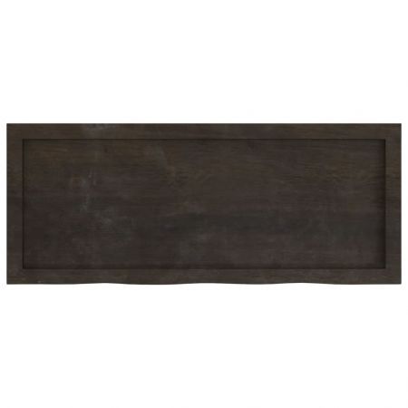 Wall Shelf Dark Brown 100x40x(2-6) cm Treated Solid Wood Oak