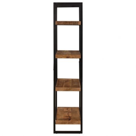 Bookcase 4-Tier 110x40x180 cm Solid Wood Mango and Iron