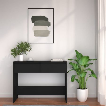 Console Table Black 100x35x76.5 cm Engineered Wood