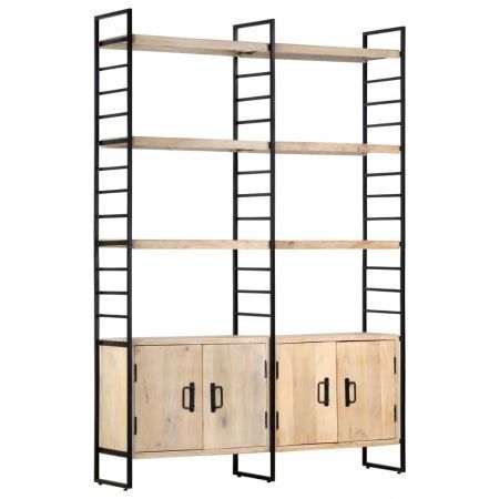 4-Tier Bookcase 124x30x180 cm Solid Mango Wood