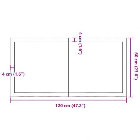 Wall Shelf Light Brown 120x60x(2-6) cm Treated Solid Wood Oak