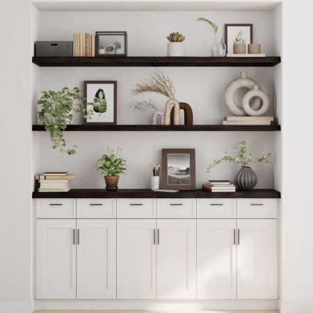 Wall Shelf Dark Brown 160x40x(2-4) cm Treated Solid Wood Oak