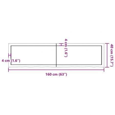 Wall Shelf Dark Brown 160x40x(2-4) cm Treated Solid Wood Oak