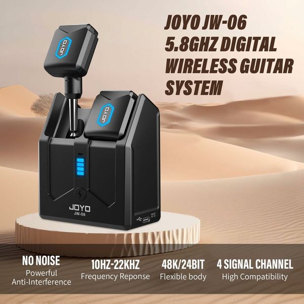 Wireless Guitar System 5.8GHz Wireless Guitar Transmitter Receiver with Charging Box 4 Signal Channel for Guitar Bass Electric Instruments