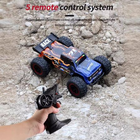 1:16 Gesture RC Monster Trucks 4WD All Terrain 2 LiPo Batteries Outdoor Play Lights Spray Long Range Boys Girls Gift