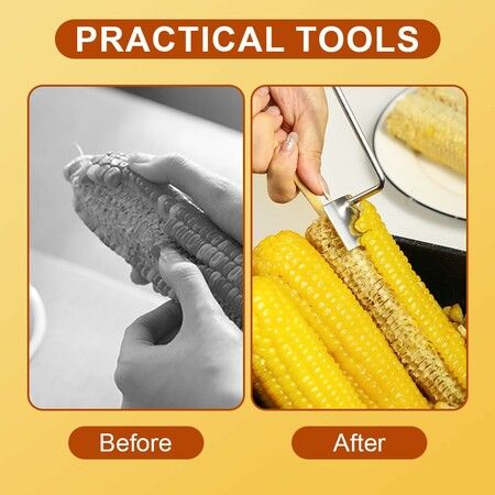 Corn Peeler for Corn on The Cob,Upgraded Corn Cob Stripper Cutter Remover,Corn Peeler on The Cob Holders (2 Pack)