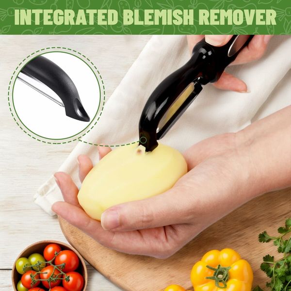 Swivel Vegetable Peeler,Potato Peeler with Blemish Remover,Veggie Peeler with Sharp Stainless Steel Blades,Fruit Peeler with Comfortable Handle for Kitchen