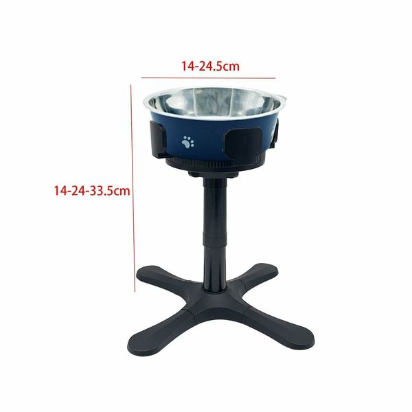 Adjustable Raised Dog Bowl Stand for Small, Medium & Large Dogs with Feeder Bowl