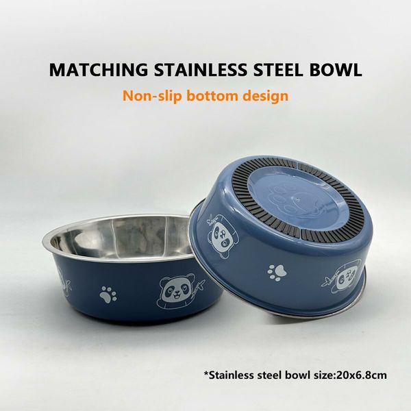 Adjustable Raised Dog Bowl Stand for Small, Medium & Large Dogs with Feeder Bowl