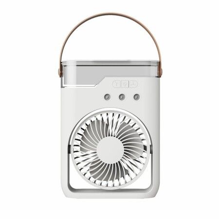 Air Misting Fan Portable USB Powered Rechargeable Summer Cool Fan Evaporative 3 Spray Air Cooler LED Night Light