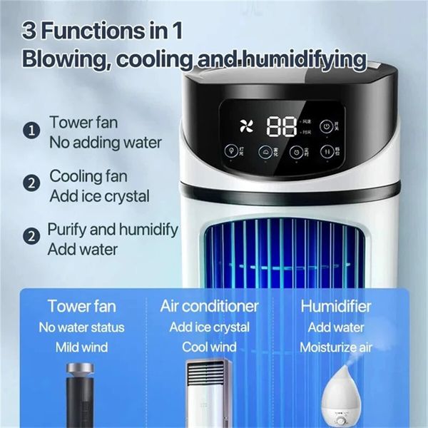 Portable Air  Fan 3in1 Cooler Humidifier  Evaporative Air Cooler Small Room Dorm Bedroom Camping Office