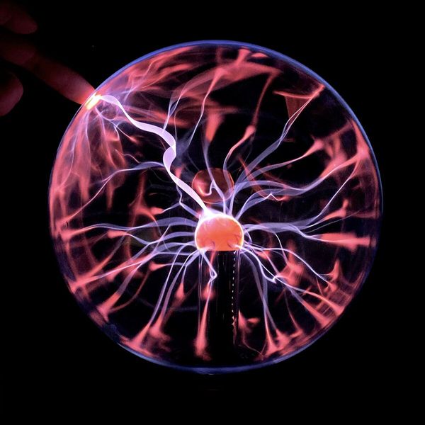 Magic Plasma Ball Lamp 8INCH Touch & Sound Sensitive Interactive USB Powered Plasma Lamp Nebula Sphere Globe