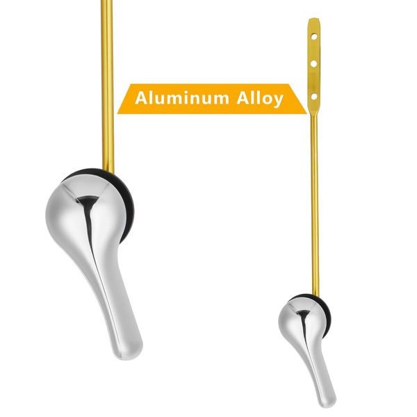 Toilet Flush Handle Replacement Kit,Front Universal Toilet Bowl Replacement Kit,Toilet Repair Kit Inside Tank Chain Flusher Handle Lever Replacement Parts