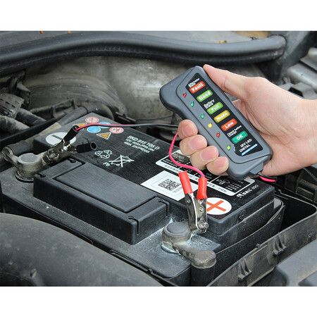 12V Car Battery Alternator Tester, Test Battery Condition and Alternator Charging, LED Indication