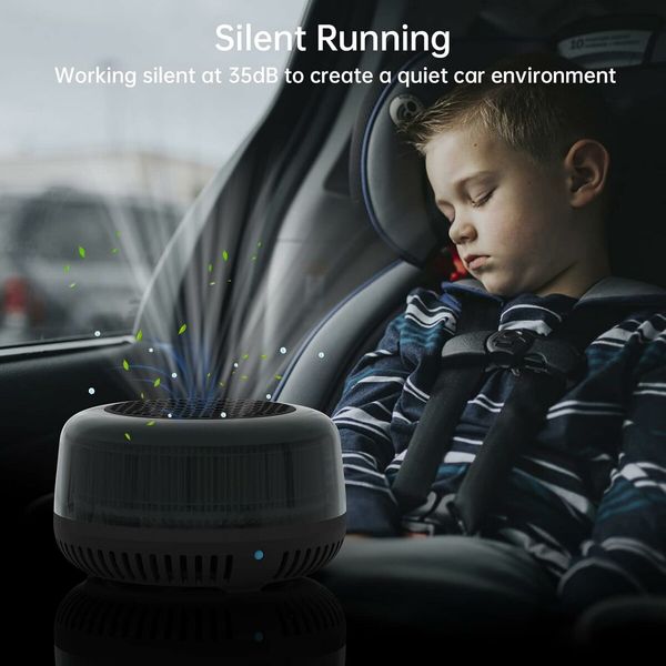 Small Air Purifier, Car Air Purifier Ionizer with True H13 HEPA Filter, USB Quiet Desktop Air Purifiers for Bedroom,Car, Small Room, Pets