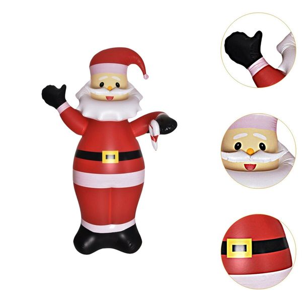 2m Inflatable Santa Claus LED Christmas Decoration Outdoor Lawn Props For Patio