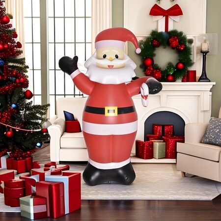 2m Inflatable Santa Claus LED Christmas Decoration Outdoor Lawn Props For Patio