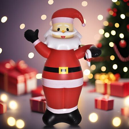 2m Inflatable Santa Claus LED Christmas Decoration Outdoor Lawn Props For Patio