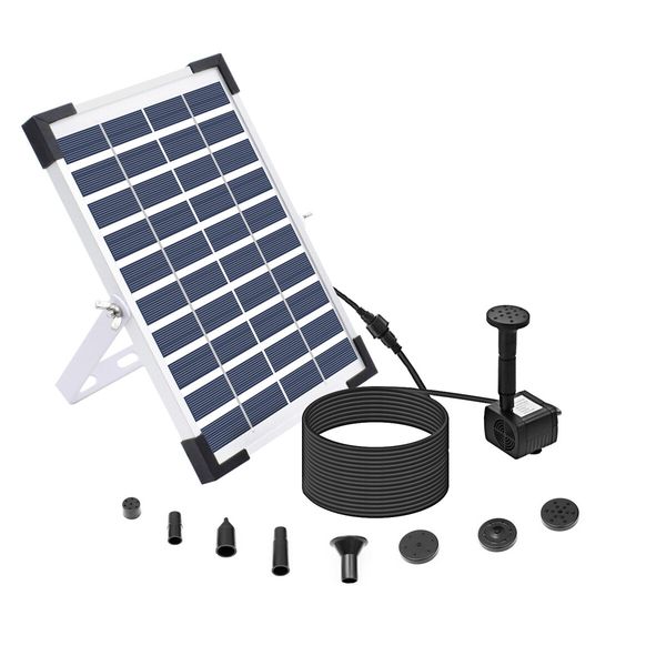 2.5W Floating Solar Air Pump Oxygenator  Air Hoses and Bubble Stone Pond Aerator Bubble