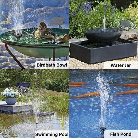 2.5W Floating Solar Air Pump Oxygenator  Air Hoses and Bubble Stone Pond Aerator Bubble