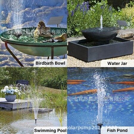 2.5W Floating Solar Air Pump Oxygenator  Air Hoses and Bubble Stone Pond Aerator Bubble