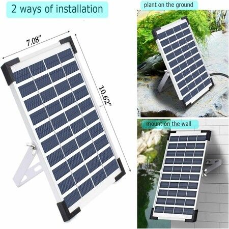 2.5W Floating Solar Air Pump Oxygenator  Air Hoses and Bubble Stone Pond Aerator Bubble