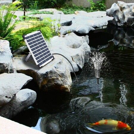 2.5W Floating Solar Air Pump Oxygenator  Air Hoses and Bubble Stone Pond Aerator Bubble