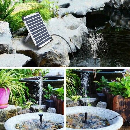 2.5W Floating Solar Air Pump Oxygenator  Air Hoses and Bubble Stone Pond Aerator Bubble