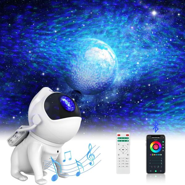 Space Dog Astronaut Star Projector - 21 Color Modes, Bluetooth Speaker, White Noise ,Galaxy Projector for Home,Ceiling,Room Decor