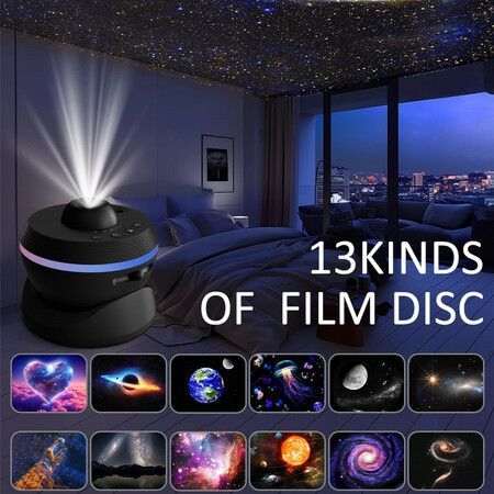 Galaxy Projector 13 in 1 Meteor HD Planetarium Star Projector 360 Degree Rotating Extra-Large Area,Timed Starry Night Light for Bedroom Ceiling Home Theater