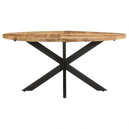 Dining Table 160x90x75 cm Rough Mango Wood