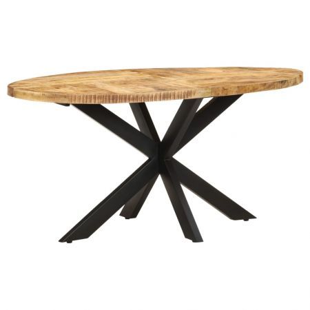 Dining Table 160x90x75 cm Rough Mango Wood