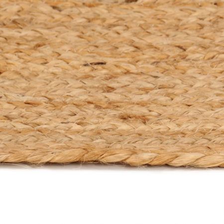 Area Rug Braided Jute 240 cm Round