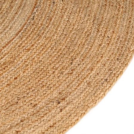 Area Rug Braided Jute 240 cm Round