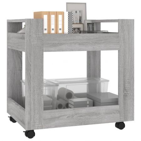 Desk Trolley Grey Sonoma 60x45x60 cm Engineered Wood