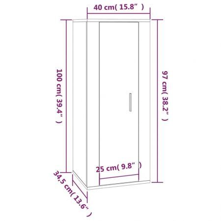 5 Piece TV Cabinet Set White Engineered Wood