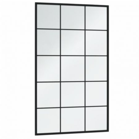 Wall Mirrors 3 pcs Black 100x60 cm Metal