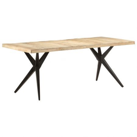 Dining Table 200x90x76 cm Rough Mango Wood