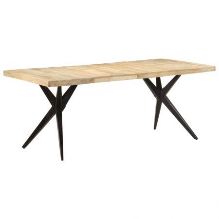 Dining Table 200x90x76 cm Rough Mango Wood