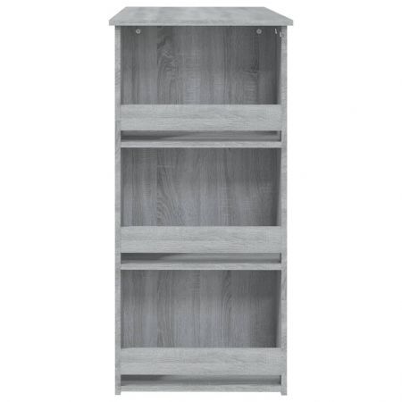 Bar Table with Storage Rack Grey Sonoma 102x50x103.5cm Engineered Wood