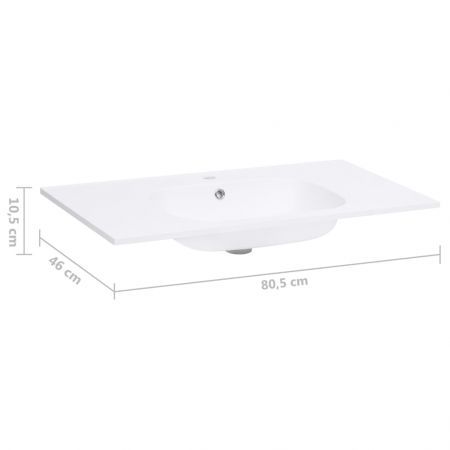 Built-in Wash Basin 805x460x105 mm SMC White