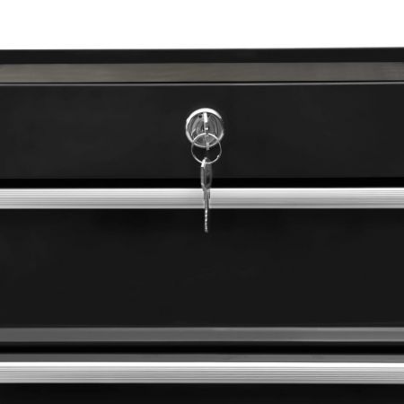 Tool Trolley with 5 Drawers Black 69x33x77 cm Steel