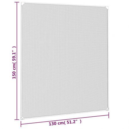 Magnetic Insect Screen for Windows White 130x150 cm