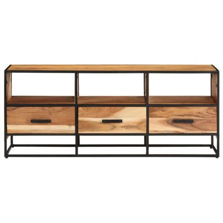 TV Cabinet 110x30x45 cm Solid Acacia Wood