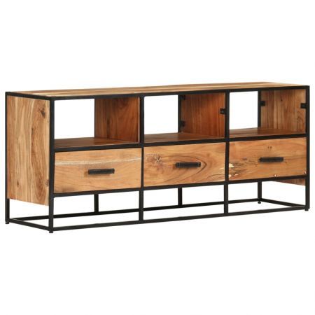 TV Cabinet 110x30x45 cm Solid Acacia Wood