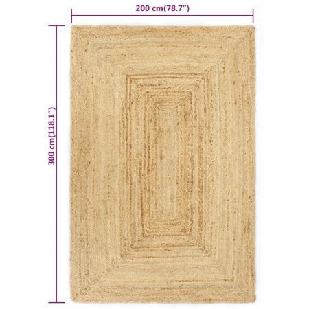 Handmade Rug Jute 200x300 cm