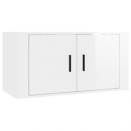 Wall-mounted TV Cabinets 2 pcs High Gloss White 80x34.5x40 cm