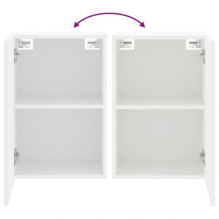 TV Wall Cabinets 2 pcs White 40.5x30x60 cm Engineered Wood