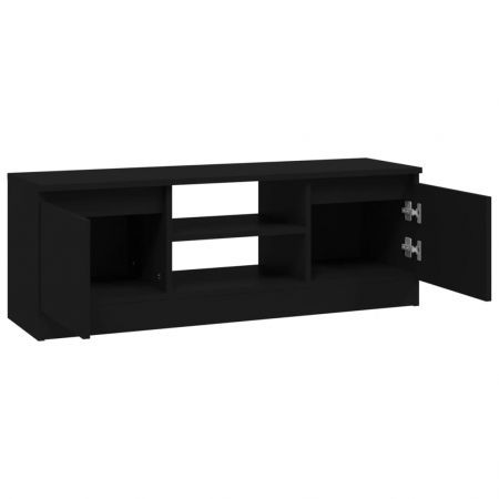 TV Cabinet with Door Black 102x30x36 cm