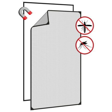 Magnetic Insect Screen for Windows Anthracite 80x140 cm